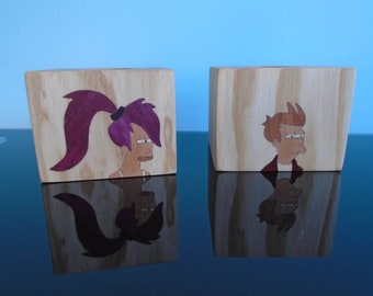 Leela and Fry Tea light holders.