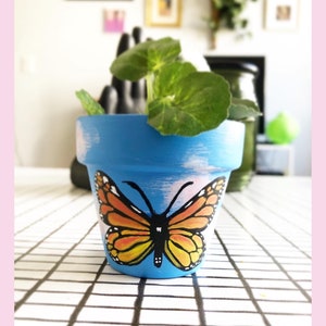 Butterfly flower pot