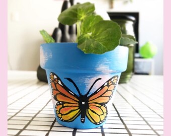 Butterfly flower pot