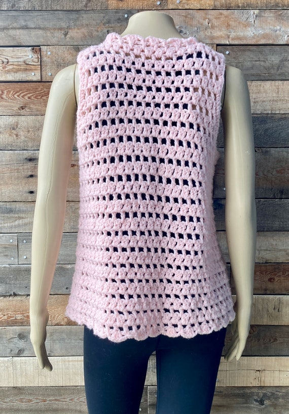 Vintage 1960’s or 1970's Crochet Festival Vest in… - image 2