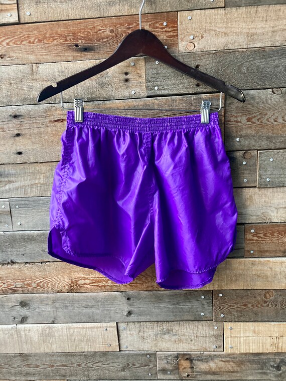 Vintage 1980's Shiny Purple Lightweight Jogging o… - image 2
