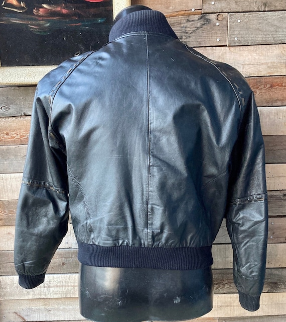 Vintage 1980's Bomber Jacket by Iconic Brand Z. Cavaricci Leather