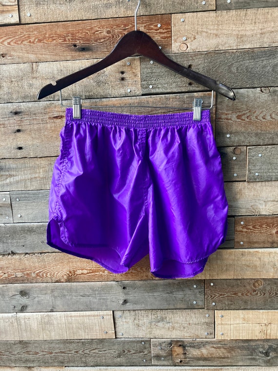 Vintage 1980's Shiny Purple Lightweight Jogging o… - image 1