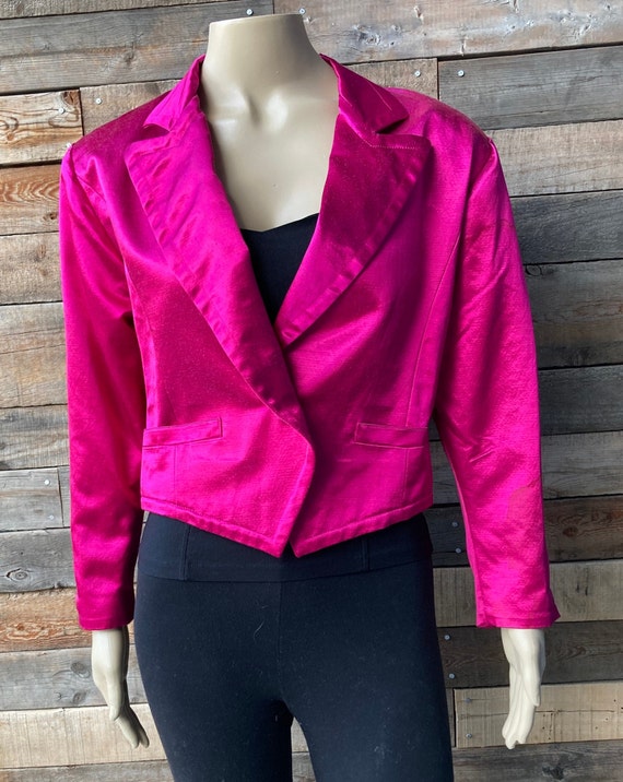 fuschia pink blazer jacket