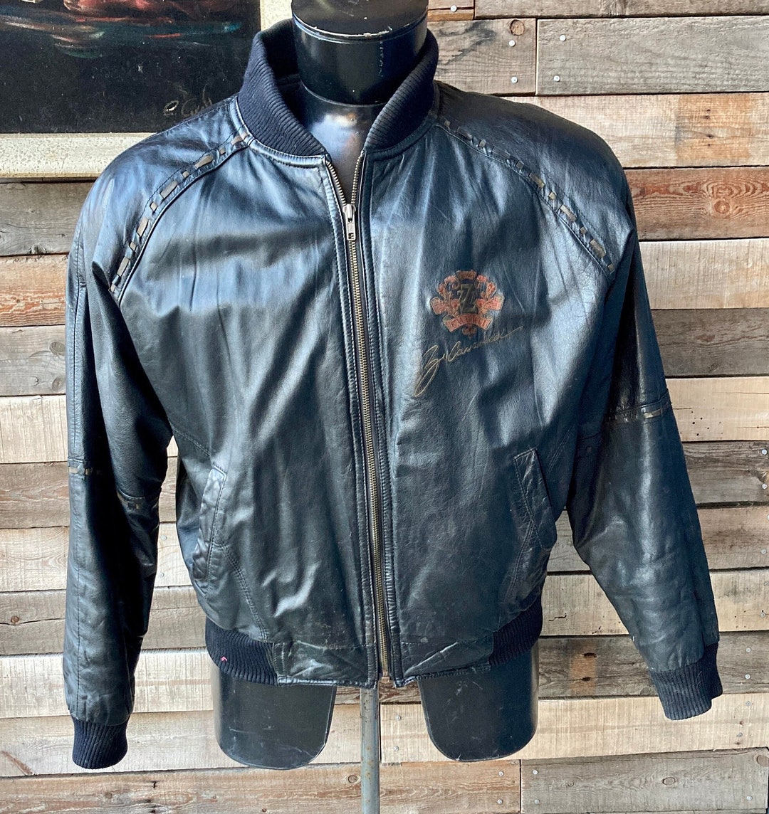 Vintage 1980's Bomber Jacket by Iconic Brand Z. Cavaricci Leather
