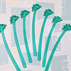 Palm Tree Luau Tropical Drink Stirrers Swizzle Sticks (Set of 25 or 50)