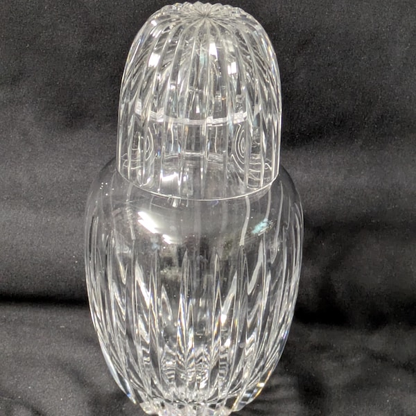 Astral Crystal PEERAGE Carafe and Glass For Nightstand Or Whiskey Decanter