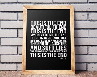 Handmade Lyrics Song Doors Etsy