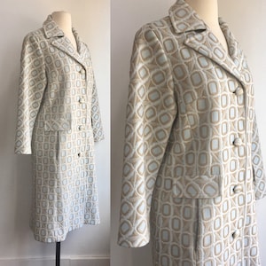 60s Vintage MOD PASTEL Cloth Coat / NORDSTROM Best / Back Sash / Pockets image 1