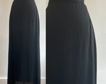 Vintage 70s MAXI SKIRT / Rayon / Back Zip / Alice of California