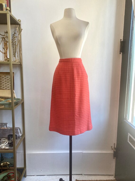 Vintage 50s 60s PENCIL Skirt / Mod Secretary Wigg… - image 2