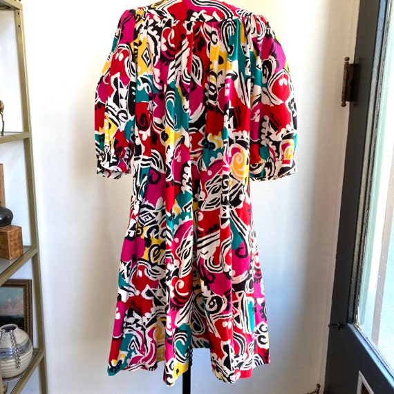 Vintage 80s Dress / DAVID BROWN Caftan / Poolside… - image 5