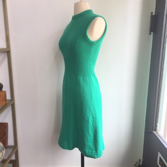 Vintage 50s 60s Sweater DRESS / Sleeveless /  Kni… - image 9