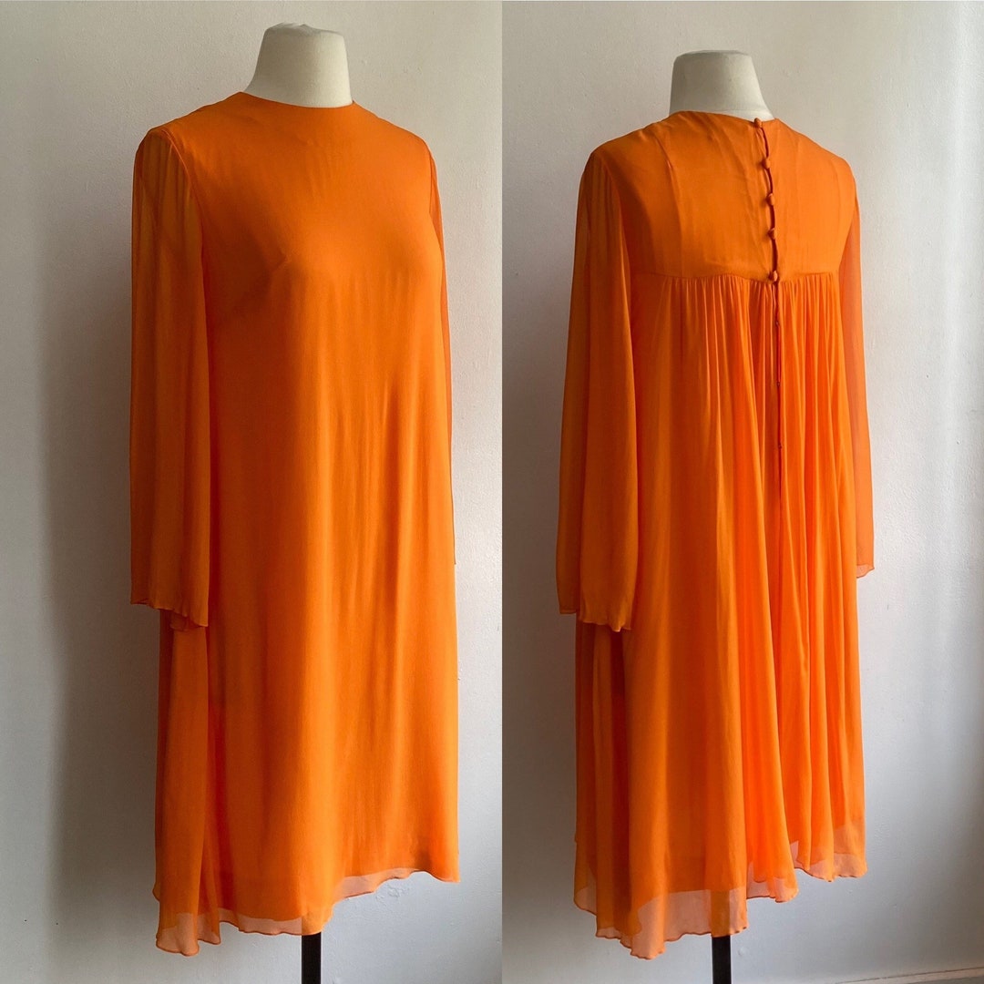 Lovely Vintage 60's SILK CHIFFON Babydoll Dress / LANZ / Etsy