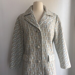 60s Vintage MOD PASTEL Cloth Coat / NORDSTROM Best / Back Sash / Pockets image 9