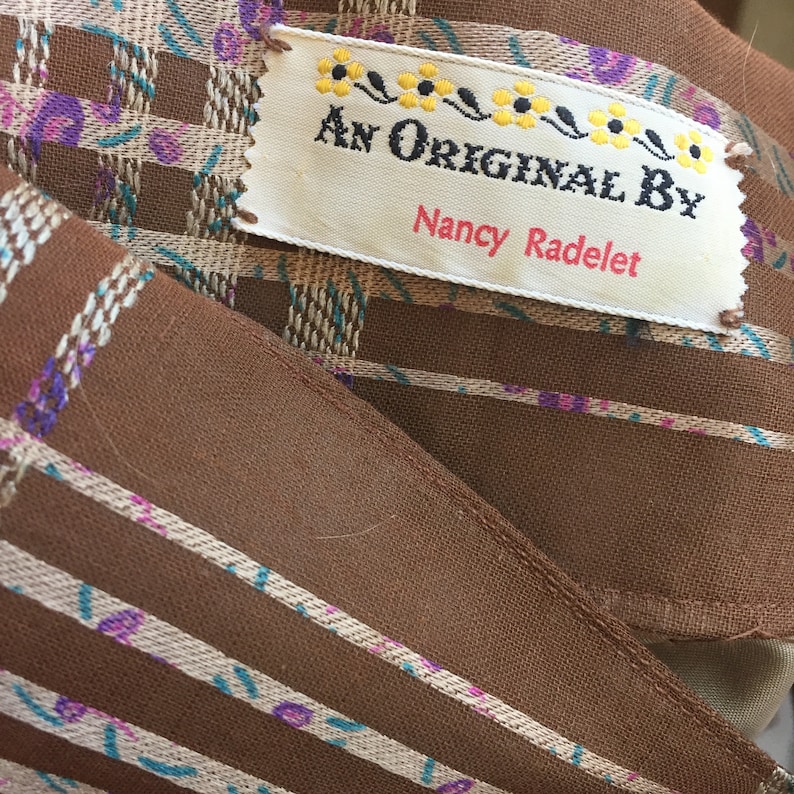 Vintage 80/'s Classic PREPPY PLAID SHIRTDRESS Unique Linen Like Fabric Side Zip Pocket Shoulder Pads