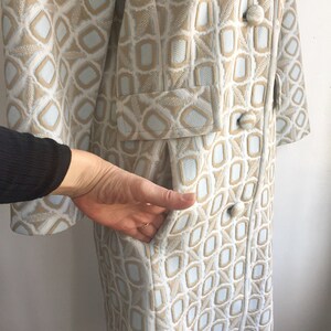 60s Vintage MOD PASTEL Cloth Coat / NORDSTROM Best / Back Sash / Pockets image 10