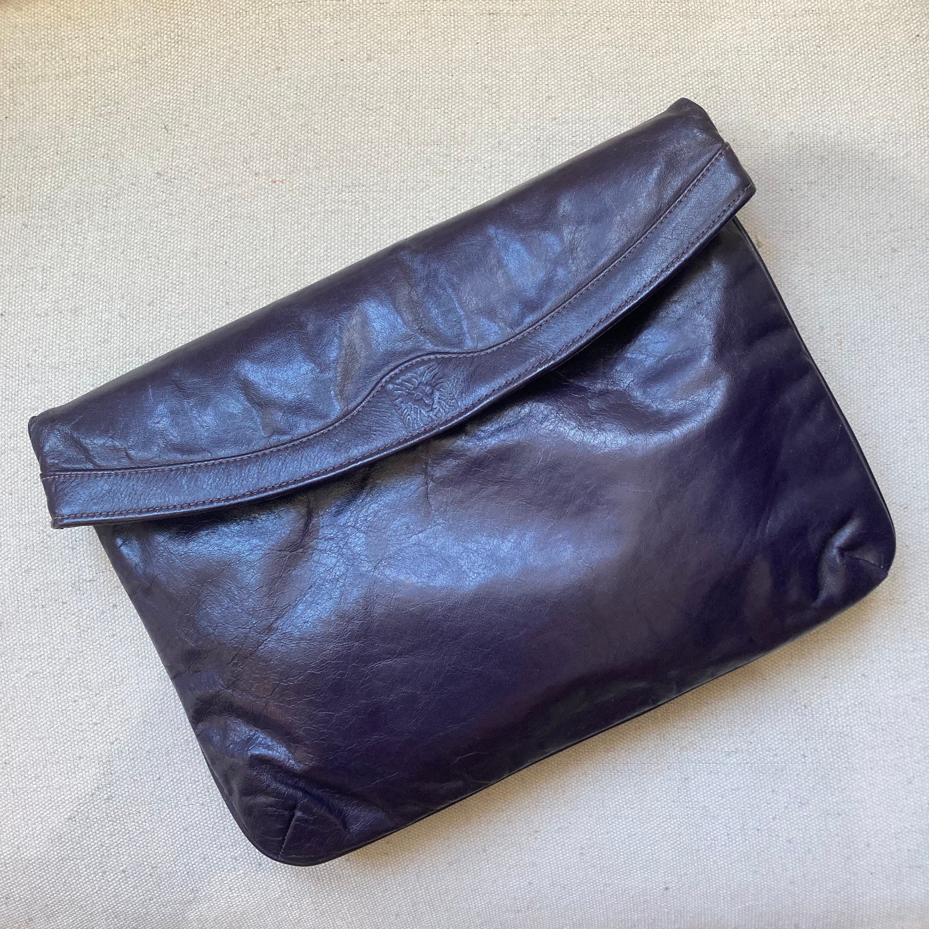 VINTAGE RARE Purse Black Leather Hand Bag JB Lion 70's NEW on eBid United  States