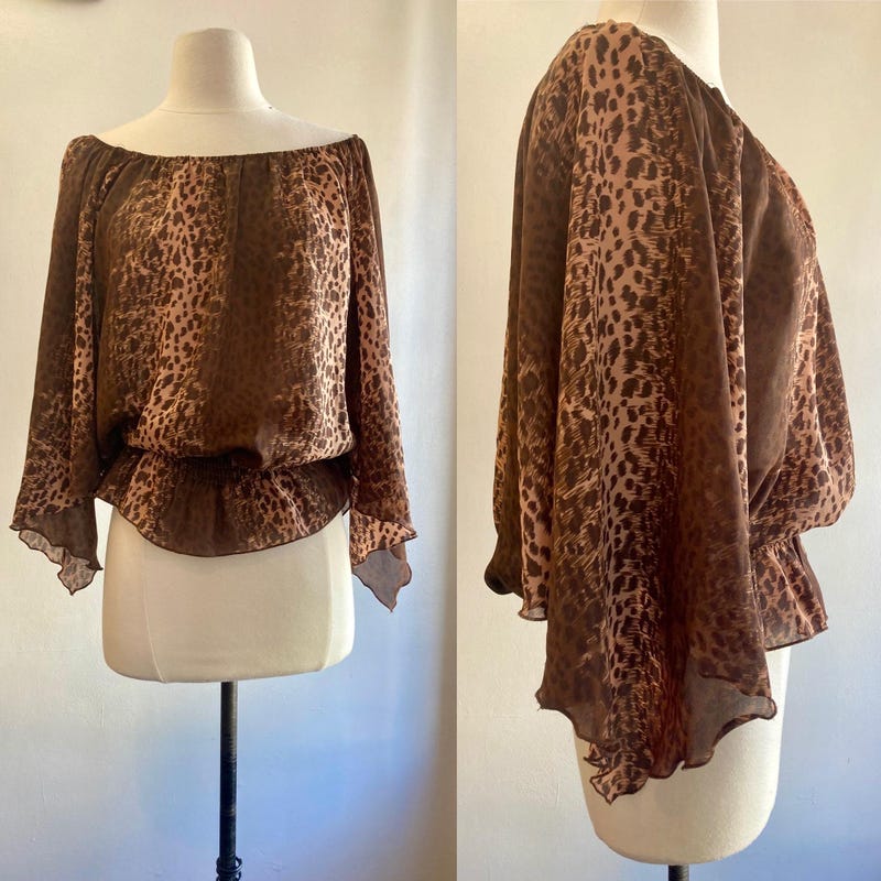 Retro Leopard Wool Top