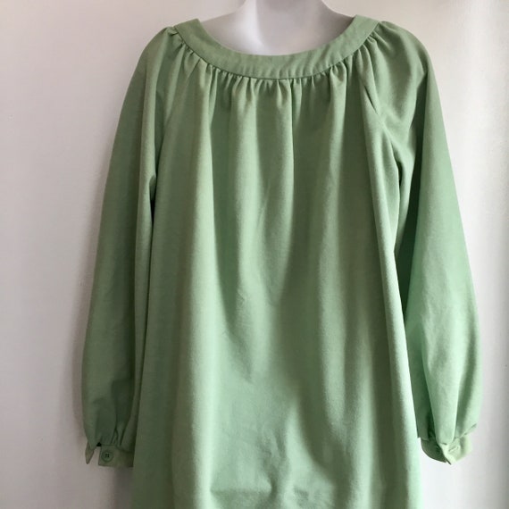 Vintage 70's Sage ULTRA SUEDE SMOCK Dress / Struc… - image 6