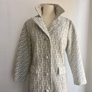 60s Vintage MOD PASTEL Cloth Coat / NORDSTROM Best / Back Sash / Pockets image 8