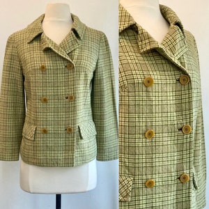 Cute Vintage 60s MOD PLAID PENDLETON Coat Jacket / Double-Breasted Pockets image 1