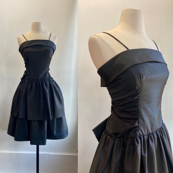 Vintage 80s PARTY DRESS / 50s Prom Dress Style / … - image 1