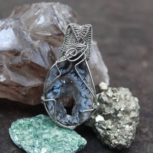 Crazy Lace Agate tranche Wire Wrap
