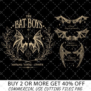 The Bat Boys Png, Vintage Acotar Bookish Png, The Night Court Illyrians, A Court of Thorn and Roses Rhysand Cassian Azriel, Bat Boys Wings