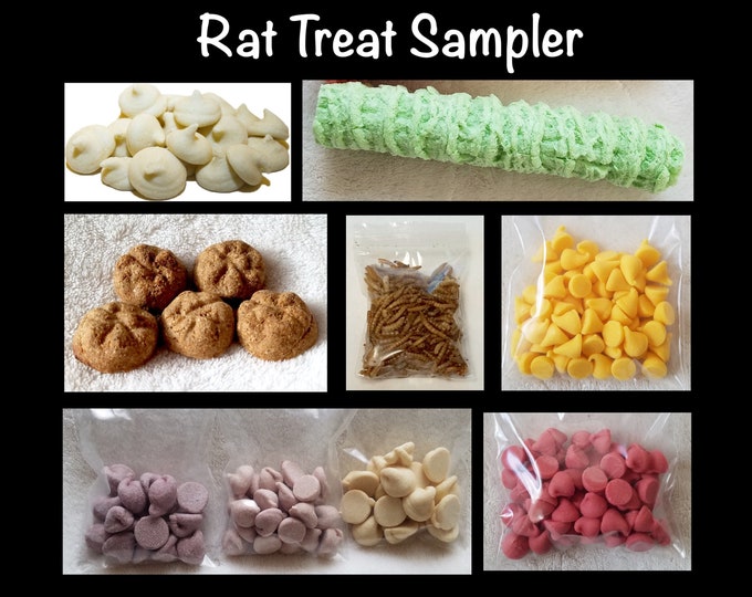Rat Treat Sampler Box, 5oz or 10oz, Yogies, Yogurt Drops, Rice Pops