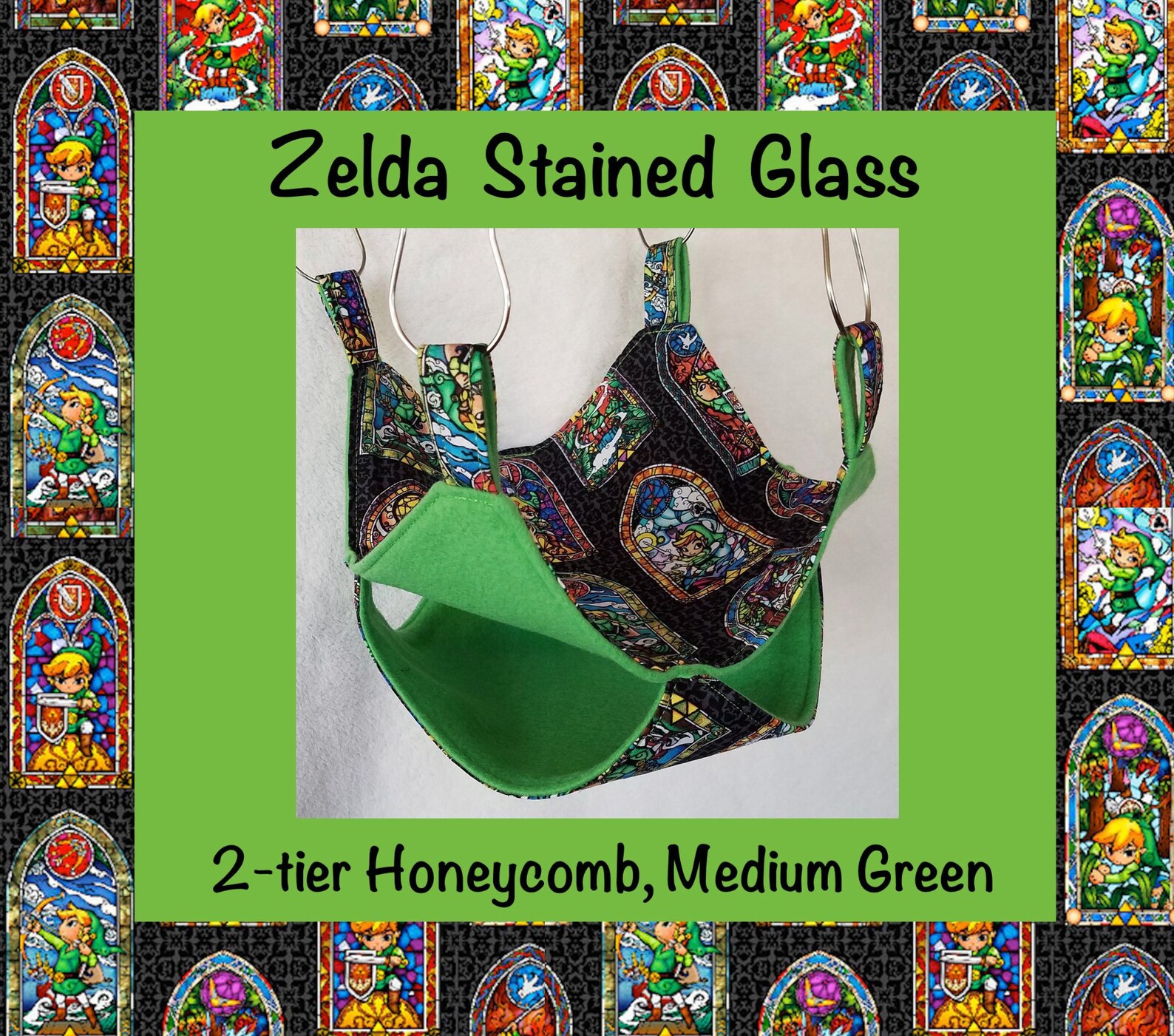 Zelda Stained Glass 2tier Hammock With Green Etsy
