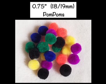 0.75" PomPom - Rat Toy, Cat Toy, Craft Supply