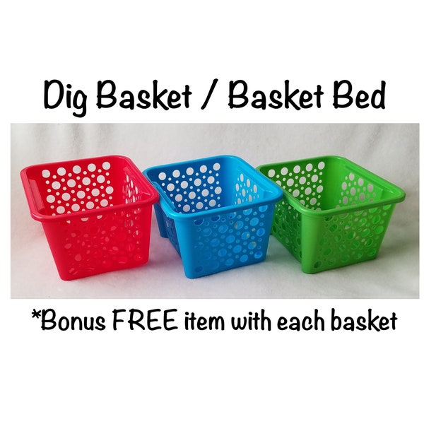 Medium Dig Foraging Basket Sleeping Bed Bin for Pet Rat, 9.75"x8.5"x6"  Mouse, Mice, Hamster, Gerbil, or other small animals
