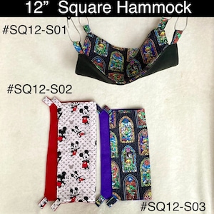 12” Square Flat Hammock for pet rat and other small animals, READY TO SHIP, Specialty Fabrics, sale discounted