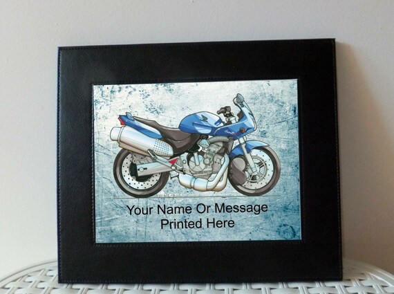 Personalised Caricature Honda Hornet Fs600 Leather Photo Etsy