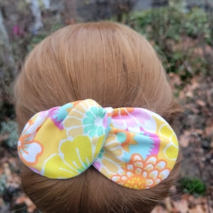 Chic Chignon Liberty ,bun maker, roll a Bun, Twist a Bun, Quick Bun,  multi color floral cotton fabric, Ballerina bun,  vintage 60&#39;s style