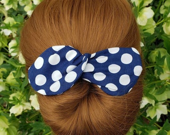 Chic Chignon Liberty maker, roll a Bun, Twist a Bun, Quick Bun, Navy blue Polka Dots, Buns, Chignon, Ballerina bun