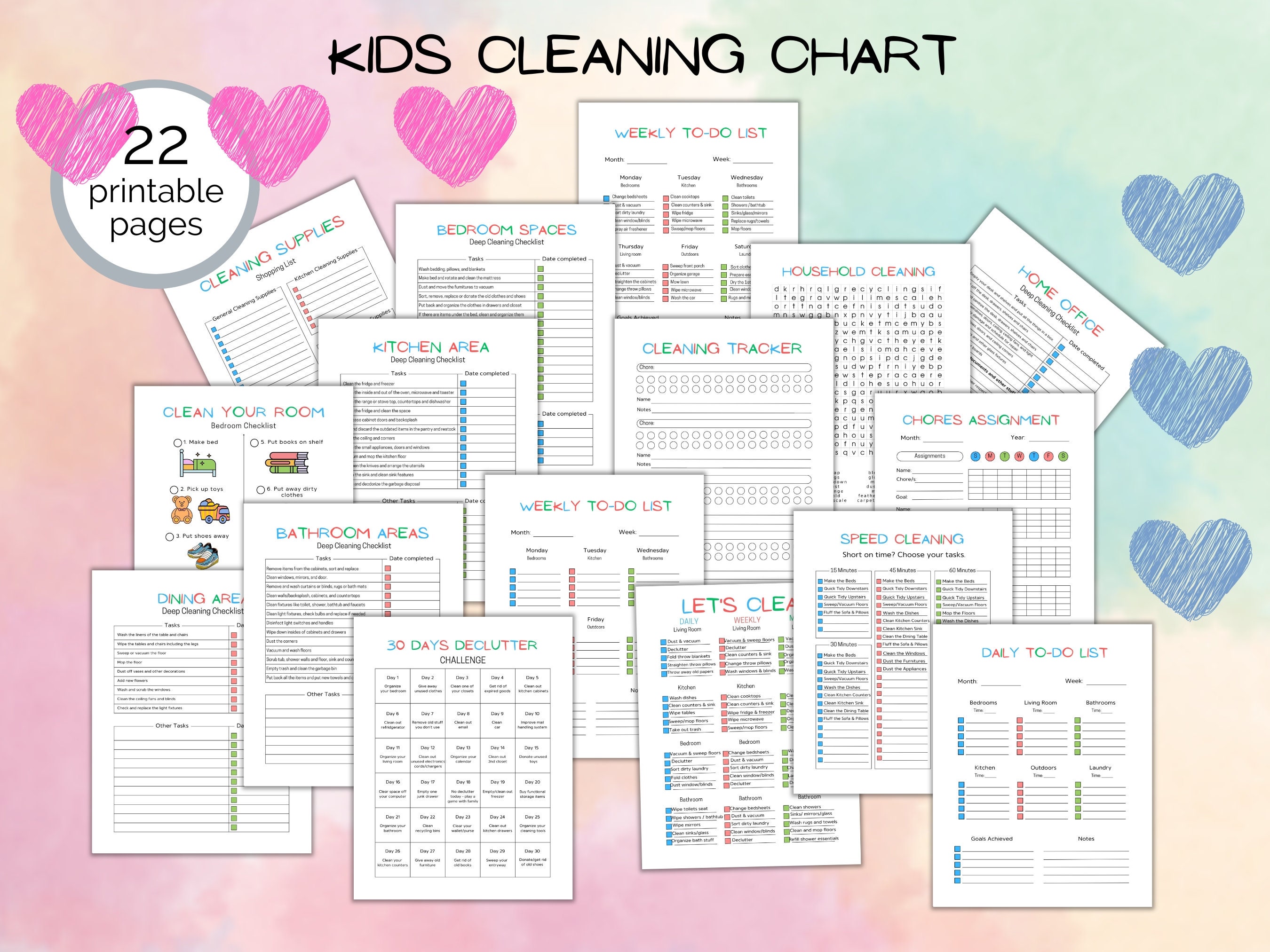 kids-cleaning-chart-childs-chore-chart-kids-cleaning-etsy