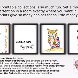 Woodland Printables Set of 4, Printable Nursery Wall Art, Watercolor ...