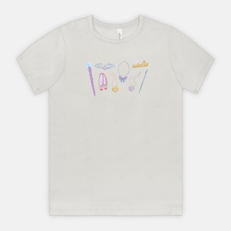 Magical Icons Tee / 2000s Nostalgia / Princess and the Pauper, Diamond Castle, Magic of Pegasus, 12 Dancing Princesses, Fairytopia image 3