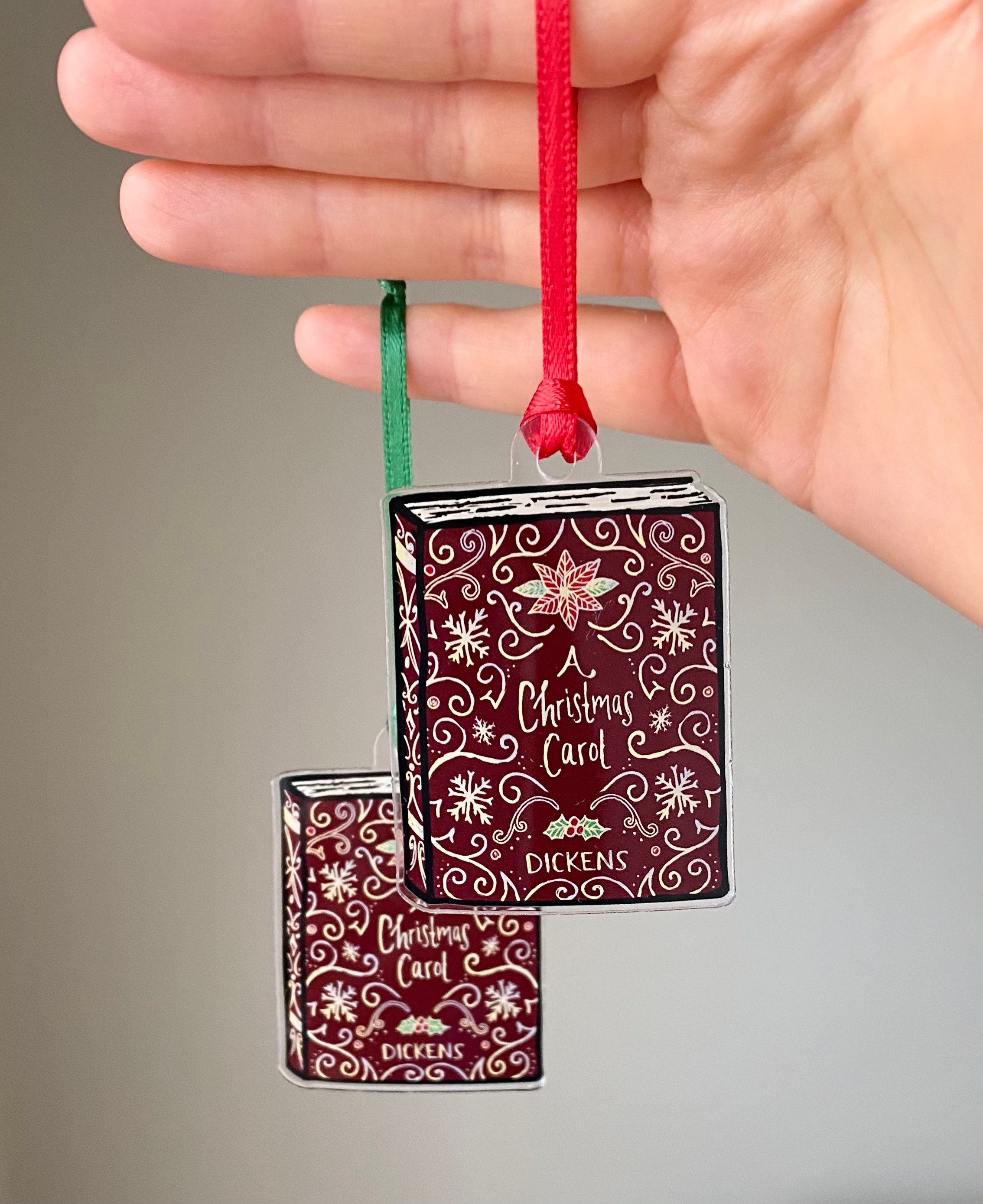 A Christmas Carol Book Ornament / Acrylic Ornament / Book Etsy
