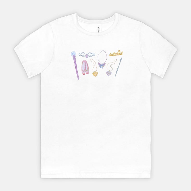 Magical Icons Tee / 2000s Nostalgia / Princess and the Pauper, Diamond Castle, Magic of Pegasus, 12 Dancing Princesses, Fairytopia image 5