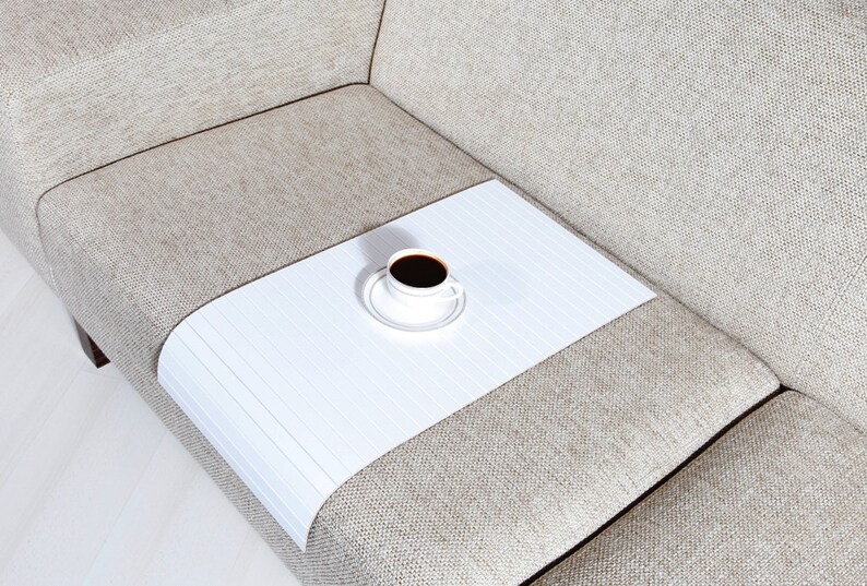 WHITE Hand made Sofa Arm Tray Sofa Tray Table Coffee Etsy