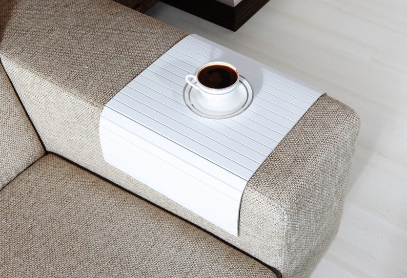 WHITE Hand made Sofa Arm Tray Sofa Tray Table Coffee Etsy