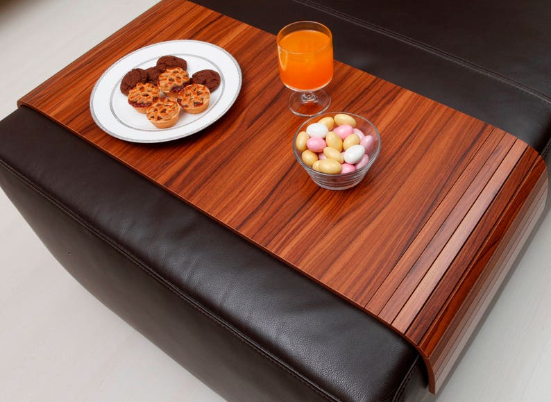 LONG Ottoman Tray CANADA WALNUT Hand Made Sofa Arm Tray Etsy