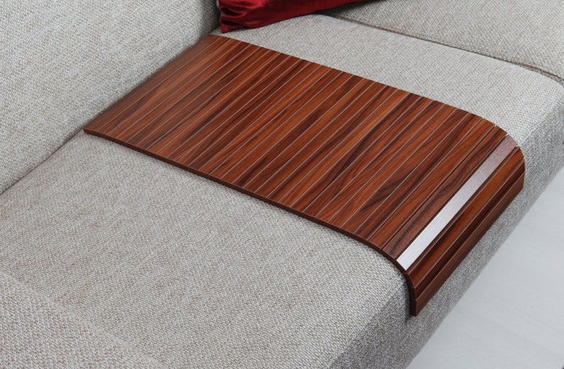 LONG Ottoman Tray CANADA WALNUT Hand Made Sofa Arm Tray Etsy