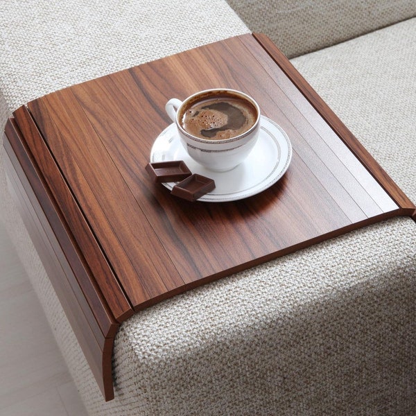 JOKER COFFEE TABLE,Canada Walnut,Sofa Arm Tray, couch arm table,coffee table tray, couchbar,Ottoman tray, ottoman tray overlay,ottoman table