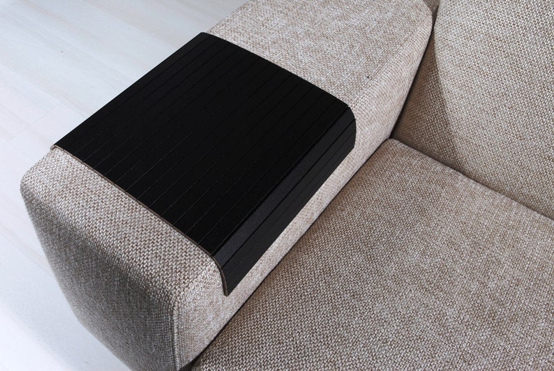 BLACK Hand Made Sofa Arm Tray Sofa Tray Table Coffee Etsy