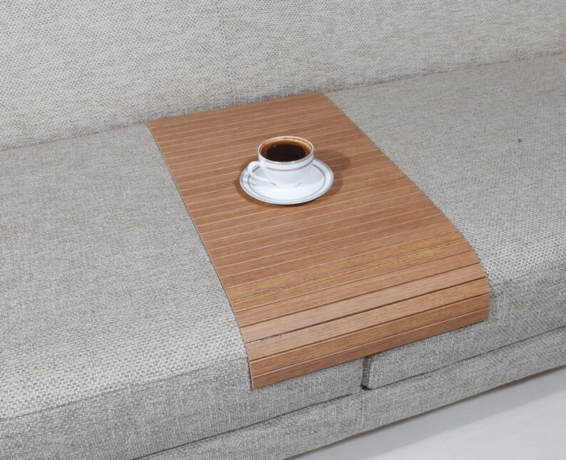 Sofa Arm Tray Table Coffee Wood