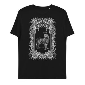 Feral Fauna Crowned Wolf Tee - Organic Cotton, Witchy, Occult, Dark,